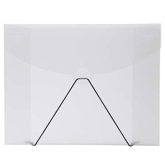 JAM Paper Clear Frosted 9.5" x 12" Plastic Portfolio
